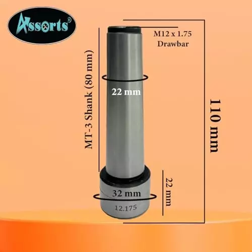 Offer assorts-slitting-saw-holder-arbor-b073m3fqsw Assorts Slitting Saw Holder Arbor MT3 Shank M12x1.75 Drawbar