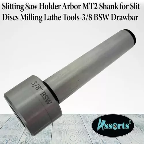 Best assorts-slitting-saw-holder-arbor-b073m2vp17 Assorts Slitting Saw Holder Arbor MT2 Shank 9.5 mm (3/8 Inch) BSW Drawbar