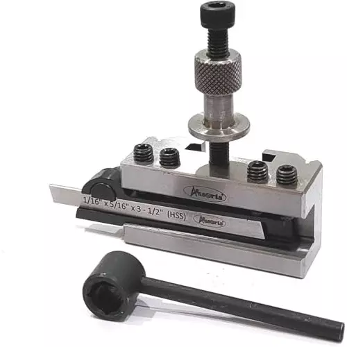 Shop assorts-quick-change-tool-post-holder-b0974wn68g Assorts Quick Change Tool Post Holder Carbon Steel 125 to 150 mm Range for Lathe Machine
