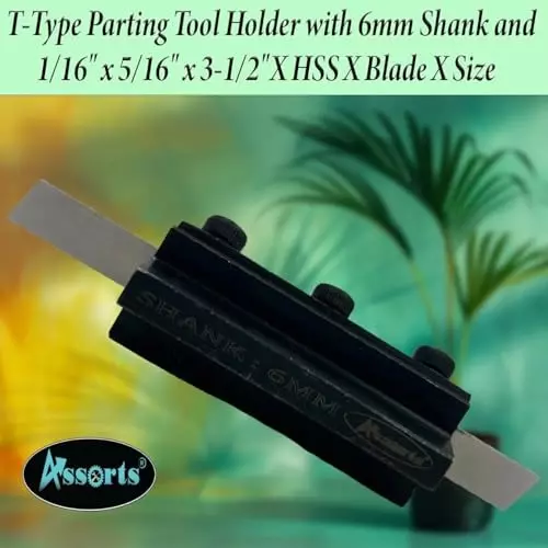 Best assorts-parting-tool-holder-b0djpjxz9l Assorts T-Type Parting Tool Holder 1.58x7.93x88.9 mm Shank Diameter 19 mm (3/4 Inch)