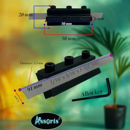 Product assorts-parting-tool-holder-b0djpjxz9l Assorts T-Type Parting Tool Holder 1.58x7.93x88.9 mm Shank Diameter 19 mm (3/4 Inch)