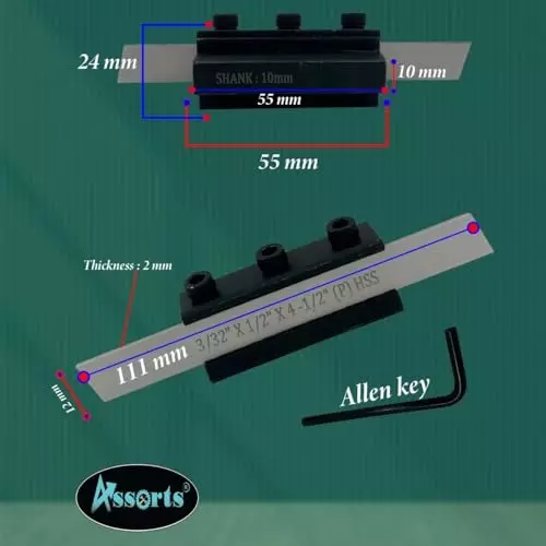 Shop assorts-parting-cut-off-tool-holder-tool-steel-body-hss-blade-127-mm Assorts Parting Cut Off Tool Holder Tool Steel Body & HSS Blade 12.7 mm