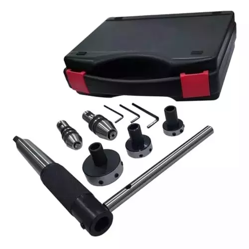 Buy buyohlic-international-imperial-die-holder-set-with-mt2-shank-for-tapping-reaming-and-threading-on-lathe-tailstock-machine-ch-tvbr-l13v Buyohlic International Imperial Die Holder Set with MT2 Shank for Tapping, Reaming And Threading on Lathe Tailstock Machine, CH-TVBR-L13V