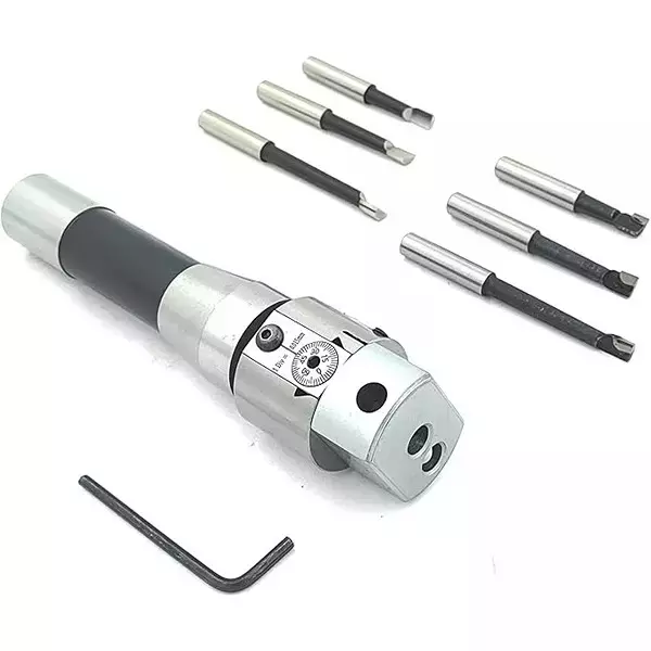 Buy buyohlic-international-38-mm-boring-head-1-div-0015-mm-r8-shank-with-hss-and-carbide-brazed-tools-v2-u6gs-te4u Buyohlic International 38 mm Boring Head 1 Div 0.015 mm R8 Shank with HSS and Carbide Brazed Tools, V2-U6GS-TE4U