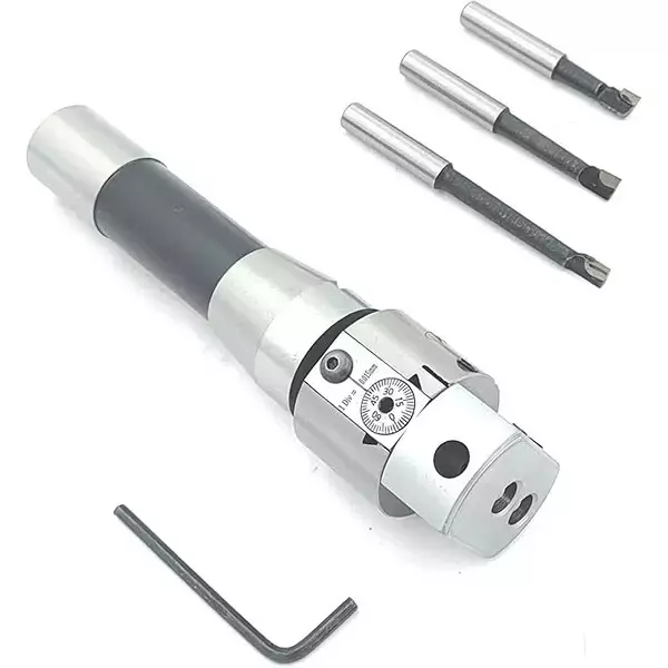 Buy buyohlic-international-38-mm-boring-head-1-div-0015-mm-r8-shank-with-carbide-brazed-tools-d8-zwn2-a85i Buyohlic International 38 mm Boring Head 1 Div 0.015 mm R8 Shank with Carbide Brazed Tools, D8-ZWN2-A85I