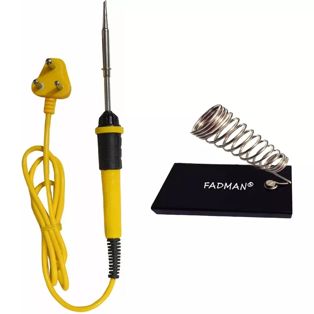 Fadman Electric 2 In 1 Soldering Iron Kit Copper, Iron & Nickle Corded 25 W Yellow+Black with Solder Wire Fadman Electric 2 In 1 Soldering Iron Kit Copper, Iron & Nickle Corded 25 W Yellow+Black with Solder Wire