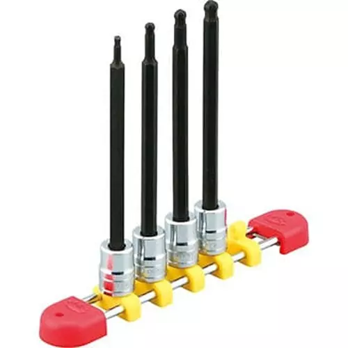 Ktc Long Ball Hexagon Bit Set 6.3 mm Sq. Drive, TBT2L04BPH Ktc Long Ball Hexagon Bit Set 6.3 mm Sq. Drive, TBT2L04BPH