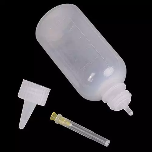 Buy schofic-rosin-flux-alcohol-syringe-bottle-white-100ml-pack-5 SCHOFIC 100 ml Rosin Flux Alcohol Syringe Bottle for Dispenser Rosin Solder Flux + Needles (Pack of 5)