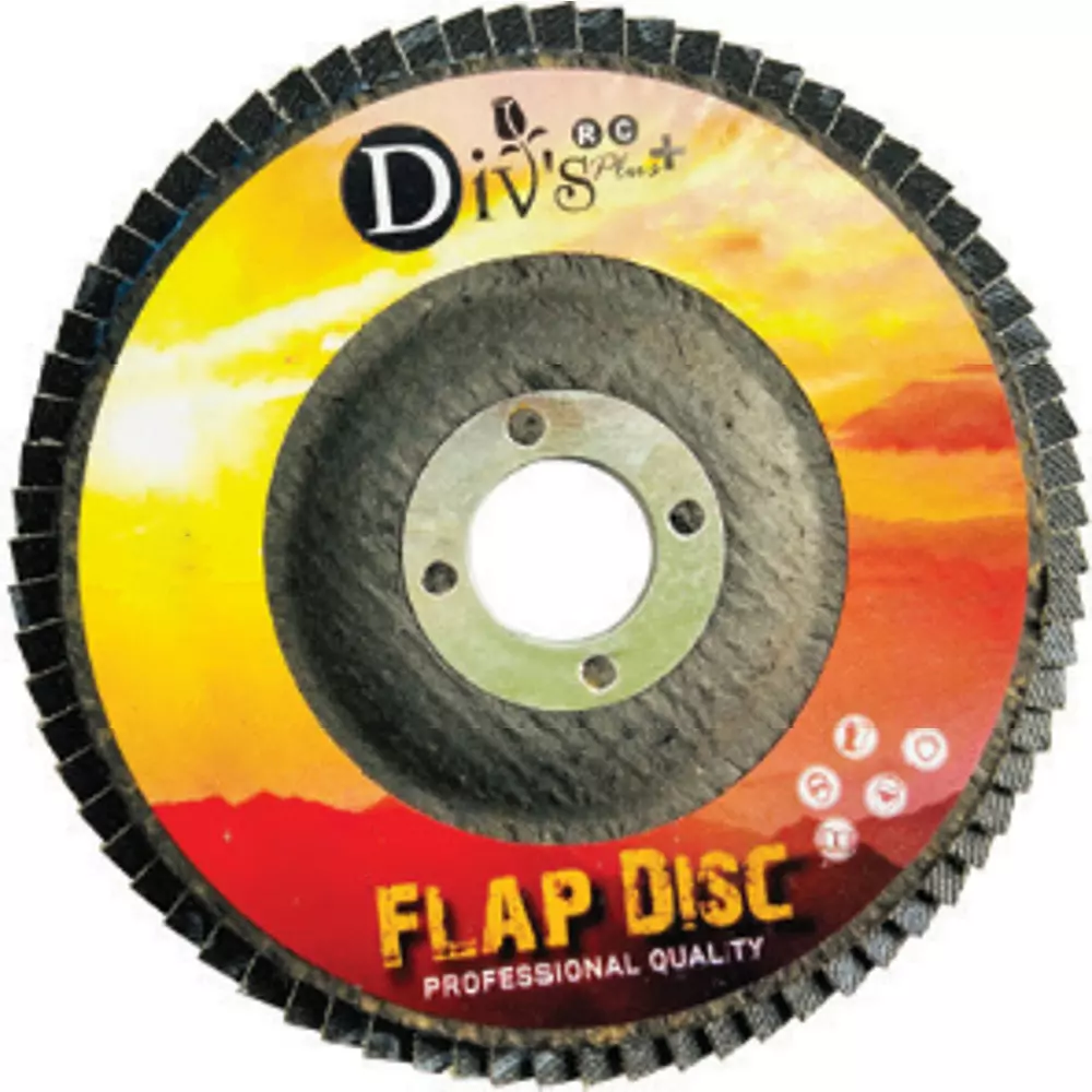 Div's Flap Disc Round Grit Size 60, Dia 7 inch (177.8 mm) Plus (Fiber) (Pack of 10)