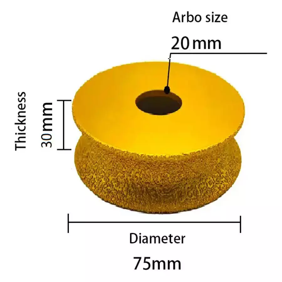 Heptik Brazed Diamond Grinding Wheel 30 mm Thickness