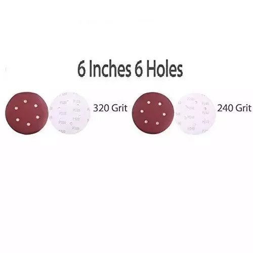 Oriental 150 mm (6 Inch) 240, 320 Grit ‎Emery Sanding Disc (Pack of 20 Pcs)