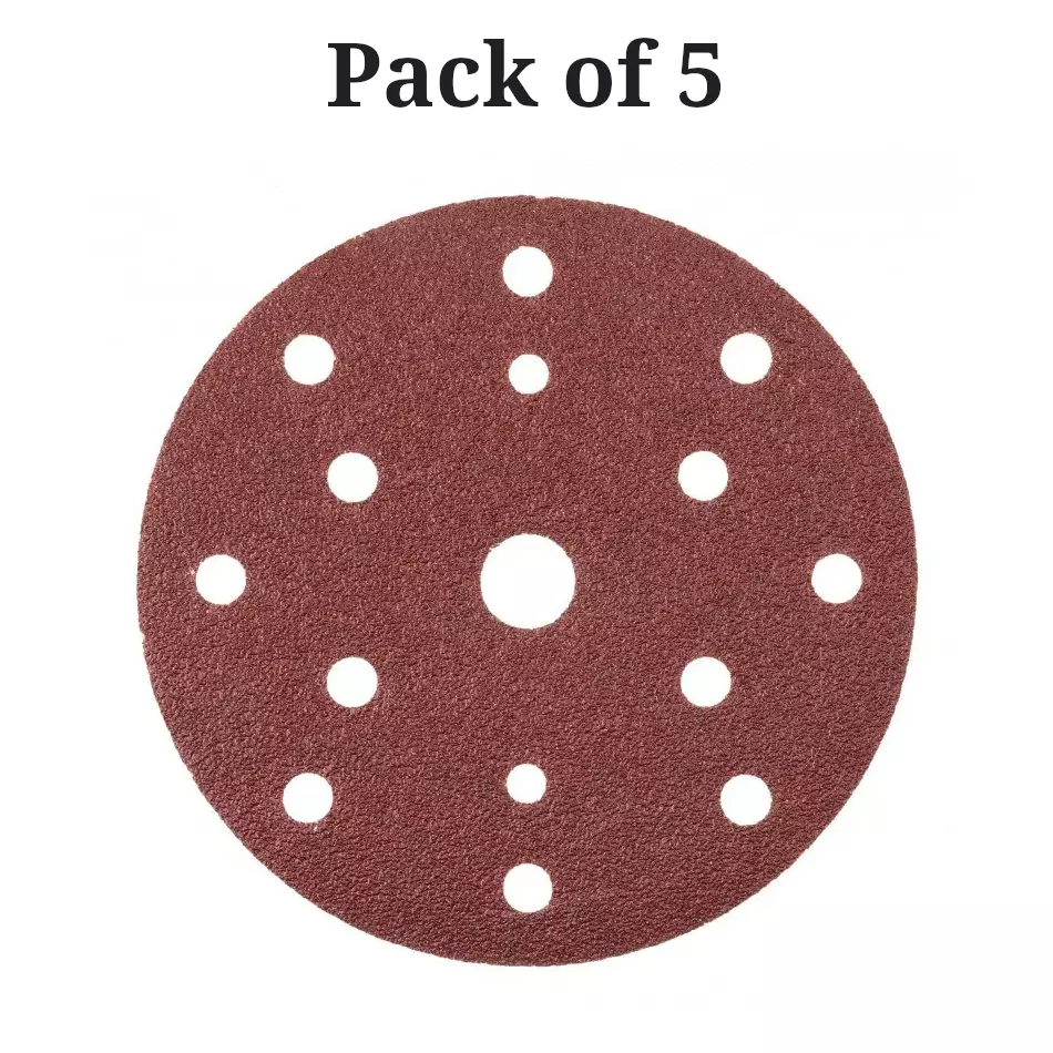 hogert-technik-abrasive-disc-made-of-aluminium-oxide-with-15-holes-6-inch-150-mm-diameter-and-g80-grit-in-brown-color-ht8d132-pack-of-5