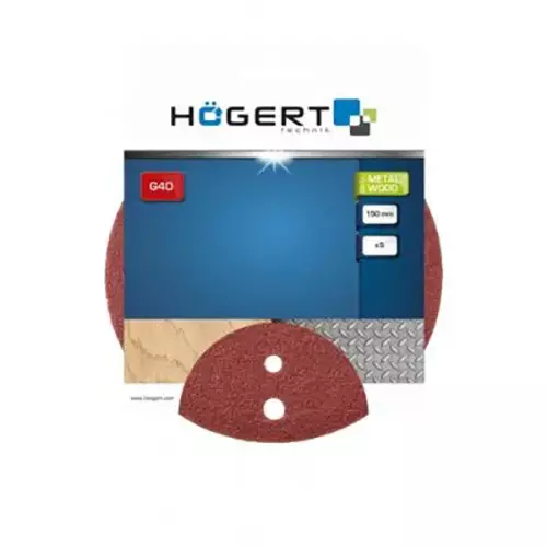 hogert-technik-abrasive-disc-made-of-aluminium-oxide-with-15-holes-6-inch-150-mm-diameter-and-g80-grit-in-brown-color-ht8d132-pack-of-5