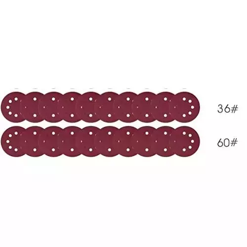 Oriental 125 mm (5 Inch) 36, 60 Grit ‎Rubber Sanding Disc (Pack of 20 Pcs)