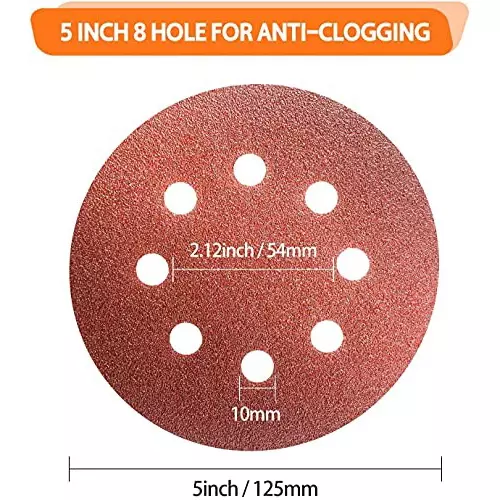 sandcastle-sanding-disc-hook-and-loop-5-inch-125-mm-diameter-x-46-grit-aluminium-oxide-material-maroon-color-for-orbital-sander-pack-of-50