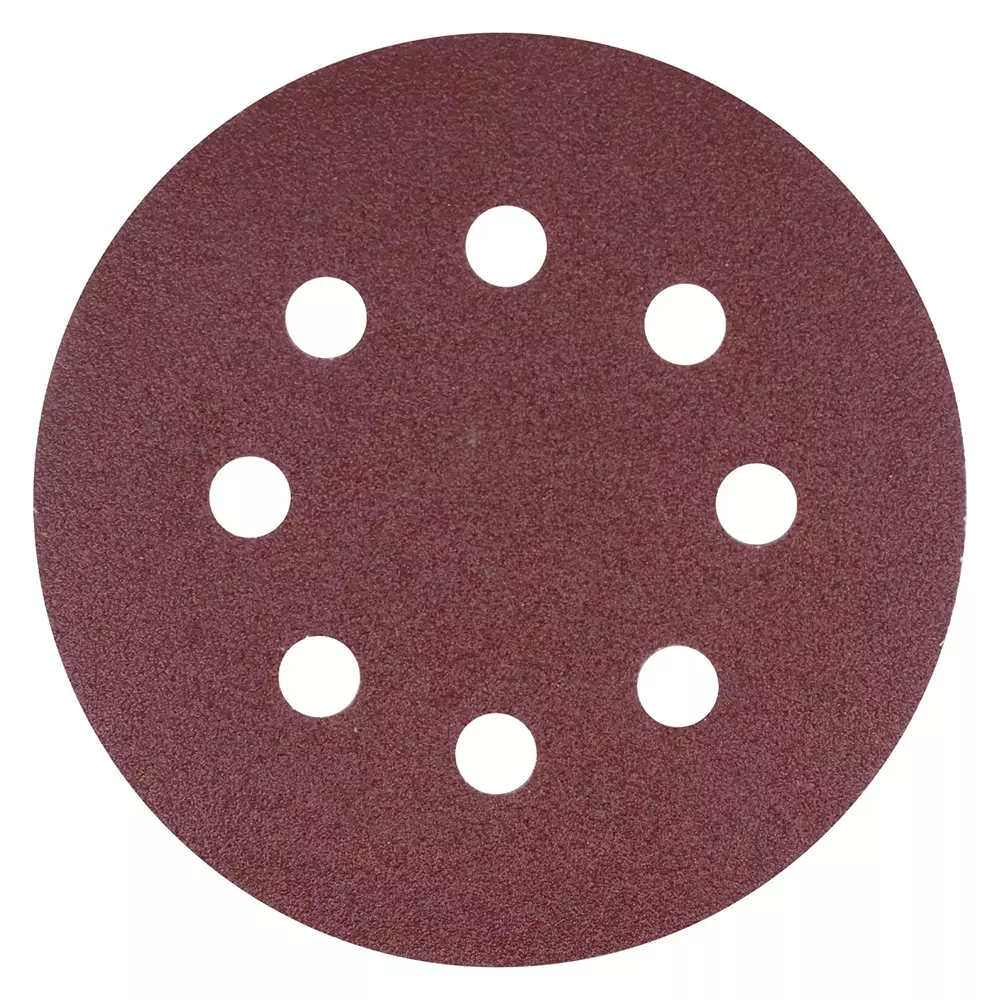 FLEX IT E-Weight Velcro Sanding Disc 150 Grit Brown 5 Inch (127 mm) Disc Diameter 8 Holes Round for Industrial Use