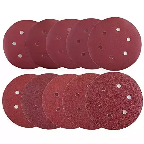Oriental 150 mm (6 Inch) 40, 60, 80, 120, 150, 180, 240, 320, 400, 800, 1000, 1200, 1500, 2000, 3000 Grit Sanding Disc (Pack of 16 Pcs)