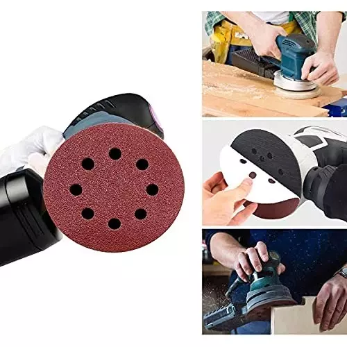 sandcastle-sanding-disc-hook-and-loop-5-inch-125-mm-diameter-x-120-grit-aluminium-oxide-material-maroon-color-for-orbital-sander-pack-of-50