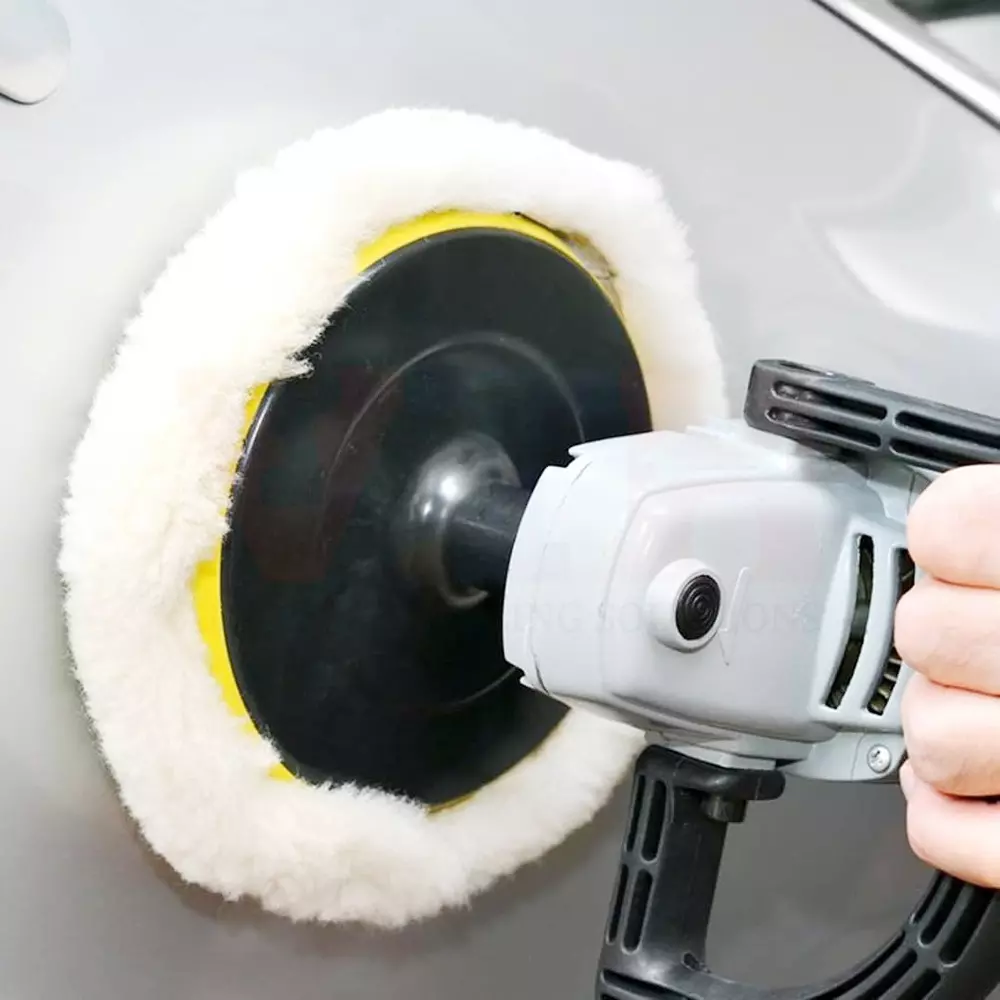 Jawsons Wool Polishing & Buffing Pad 180 mm (7 inch) Soft & Scratch-Free Finish Durable, Washable & Reusable