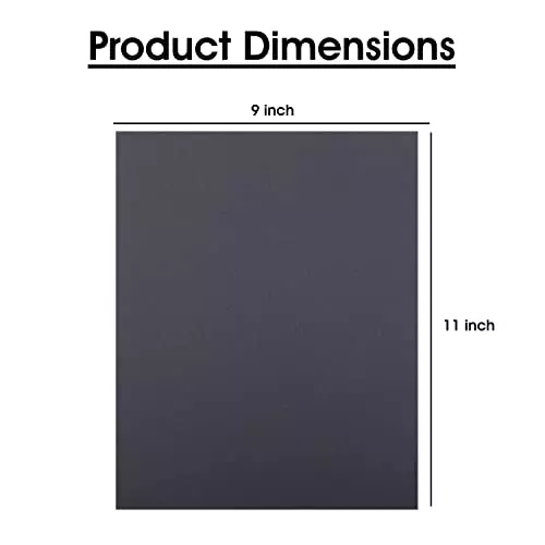 ABRO Abrasive Craft Emery Sand Paper Black ‎180 Grit for Wet & Dry Use, Primer Surfaces, Wood Furniture, Metal Fabrication, WCP-9x11-320-500 (Pack of 50)