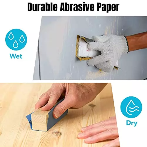 ABRO Abrasive Craft Emery Sand Paper ‎2000 Grit for Wet & Dry Use, Primer Surfaces, Wood Furniture, Metal Fabrication, CPG-60-N (Pack of 50)