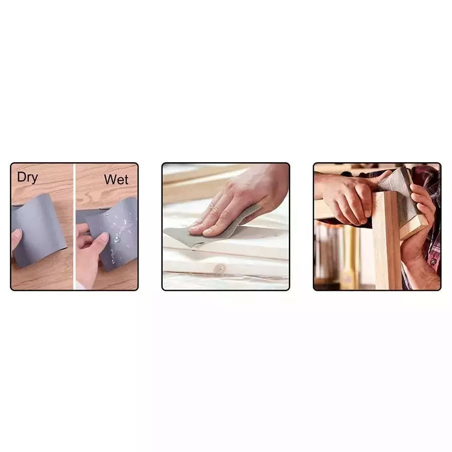 Oriental 228.6x279.4 mm (9x11 inch) 3000 High Grit ‎Metal, Silicon Carbide Wet & Dry Assortment Sandpaper Sheet (Pack of 5)
