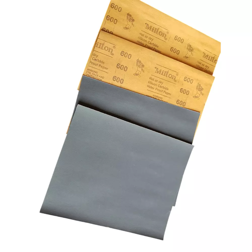 Milton Sand Paper Sheets Silicone Carbide 600 Grit Size 4 Inch (100 mm) Size Electro Coated Black for Industrial Use, (Pack of 50 m Roll)