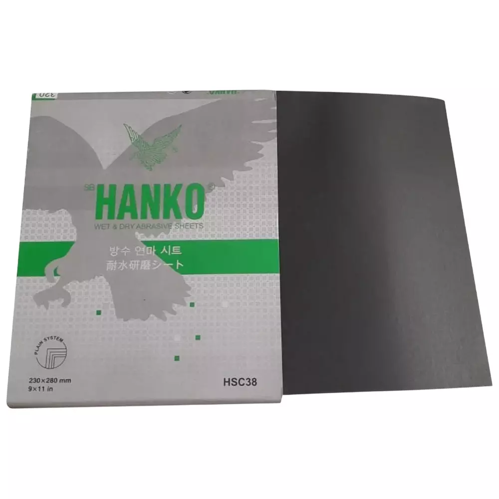HANKO Wet & Dry Latex Abrasive Sheet Basic Silicon Carbide 9x11 inch 220 Grit Size, HSC38