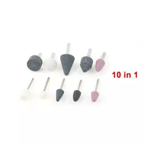 GENERIC 10 in 1 Taper Cylinder Cone Ball Head Trimming Grinding Monuted Point