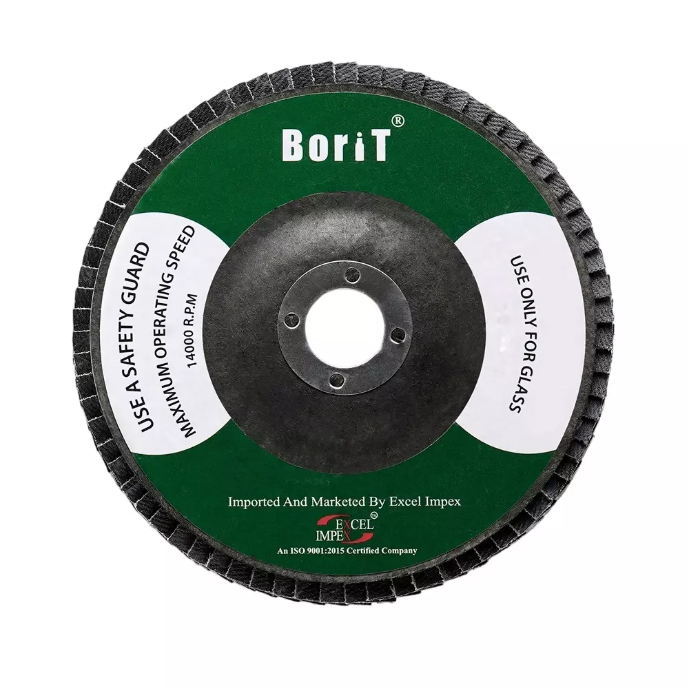 Borit Flap Wheel 80 Grit 72 Flaps 16 mm (0.62 inch) Bore Size, P80