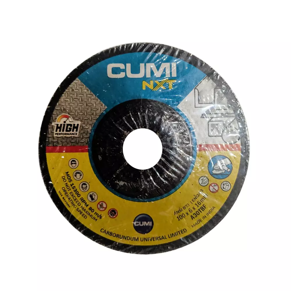 CUMI 4 Inch Dia, 6 mm Thickness Nxt Depressed Centre Wheel (Pack of 10)
