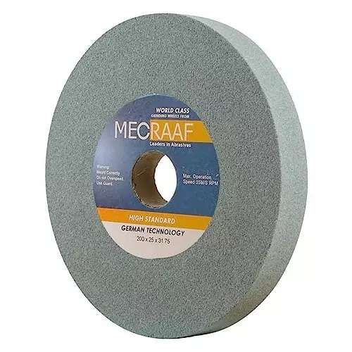 MECRAAF Bench Grinding Wheel Green Silicon 150 & 200 mm Diameter Green