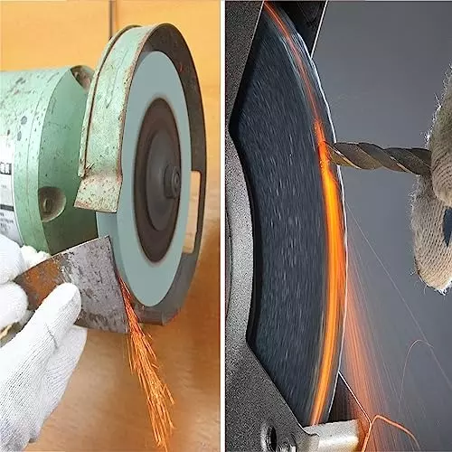 MECRAAF Bench Grinding Wheel Green Silicon 200 mm Dia. and 100 Grit Green, 8X1 GC100