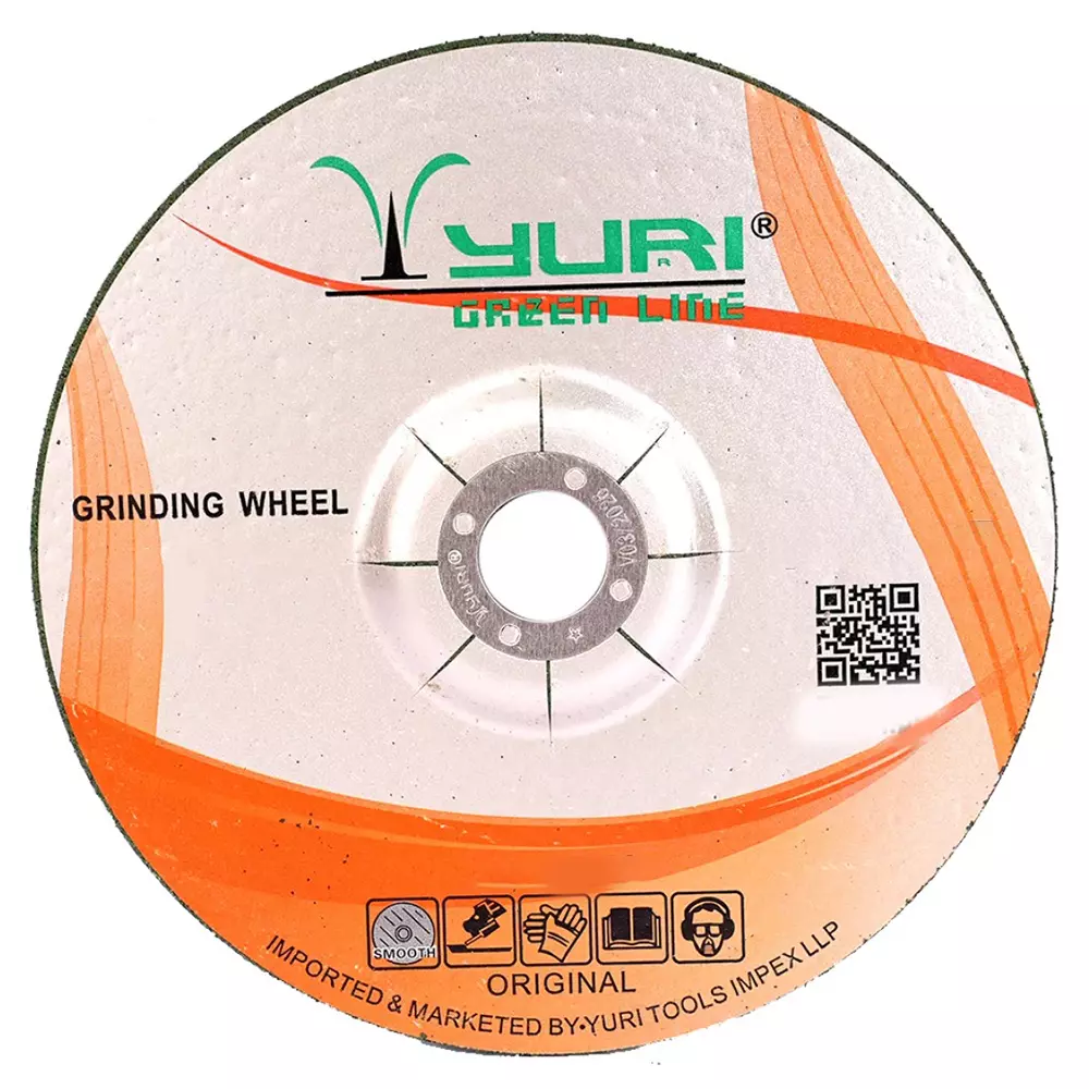 YURI Greenline DC Grinding Wheel Green 230 mm Dia and 6.5 mm Thickness, WA 24 R