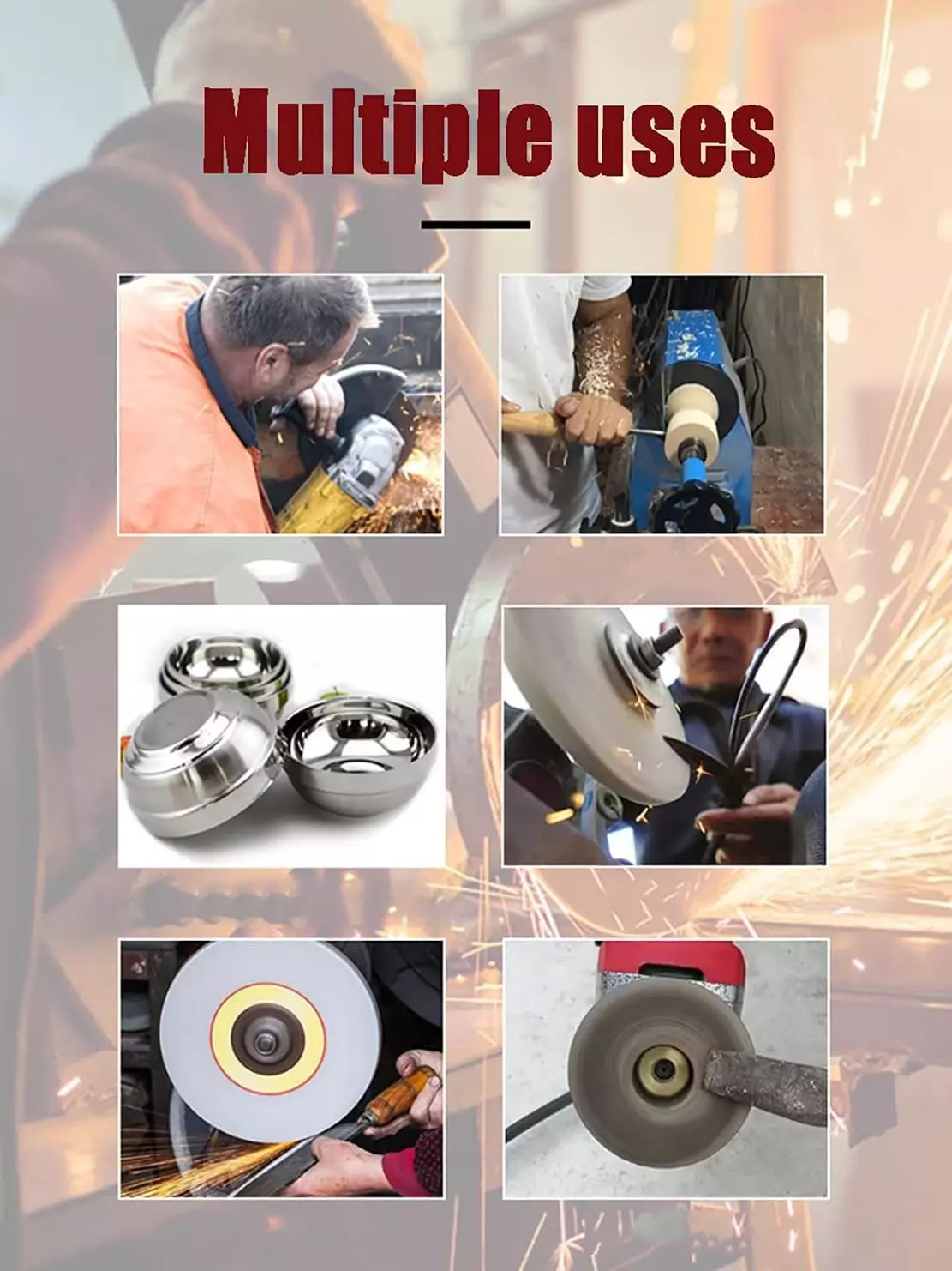 MECRAAF Bench Grinding Wheel Aluminum Oxide 150 mm (6 inch) Diameter 31.75 mm (1.25 inch) Bore Size 60 Grit, White