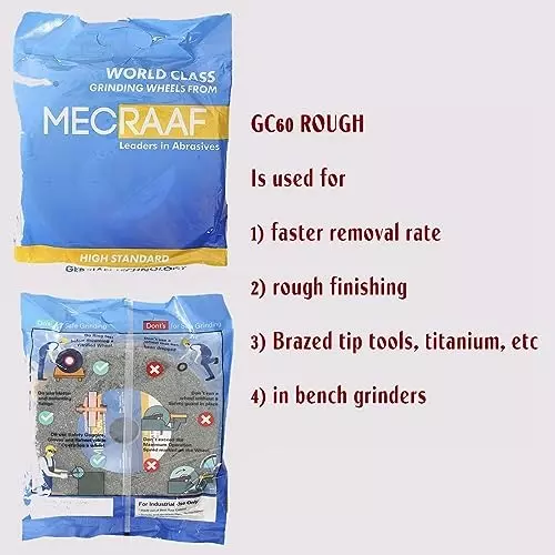 MECRAAF Bench Grinding Wheel Green Silicon 150 mm Dia. and 80 Grit Green, 6 GC80