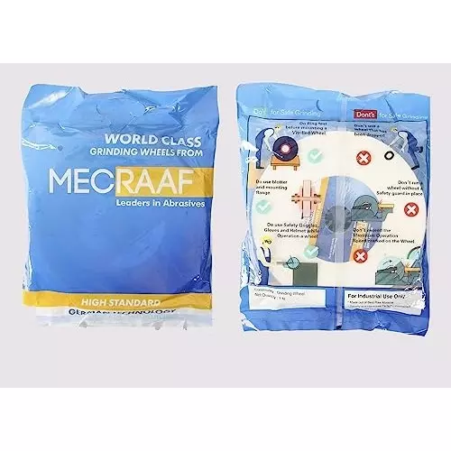 MECRAAF Bench Grinding Wheel Aluminum Oxide 150 mm Dia. and 60 Grit White, 6X20 WA
