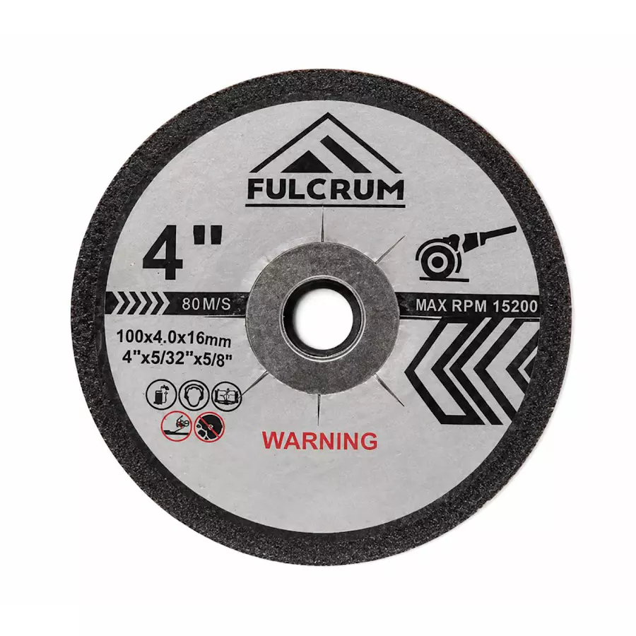 Fulcrum Depressed Center Wheel 4 Inch Dia x 4 mm Thickness for Grinding, IBDCD44 (Pack of 10)