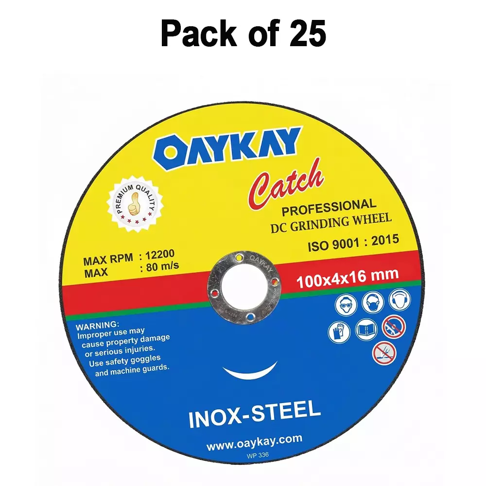 oaykay-dc-grinding-wheel-4-inch-100-mm-diameter-and-aluminium-oxide-material-green-color-for-cutting-metals-501211-pack-of-25