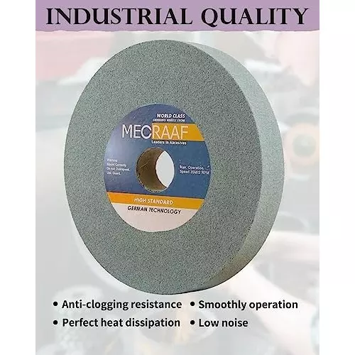MECRAAF Bench Grinding Wheel Green Silicon 150 mm Dia. and 120 Grit Green, 6 GC120