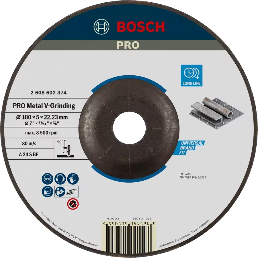 Bosch 17.78 cm (7 Inch) Grinding Disc, 2608602374