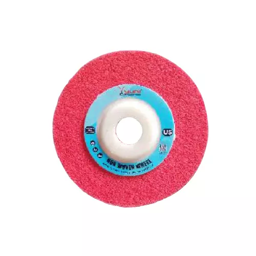 Yuri Non Woven Wheel 100 mm (4 inch), 16 mm Thickness U5 Red