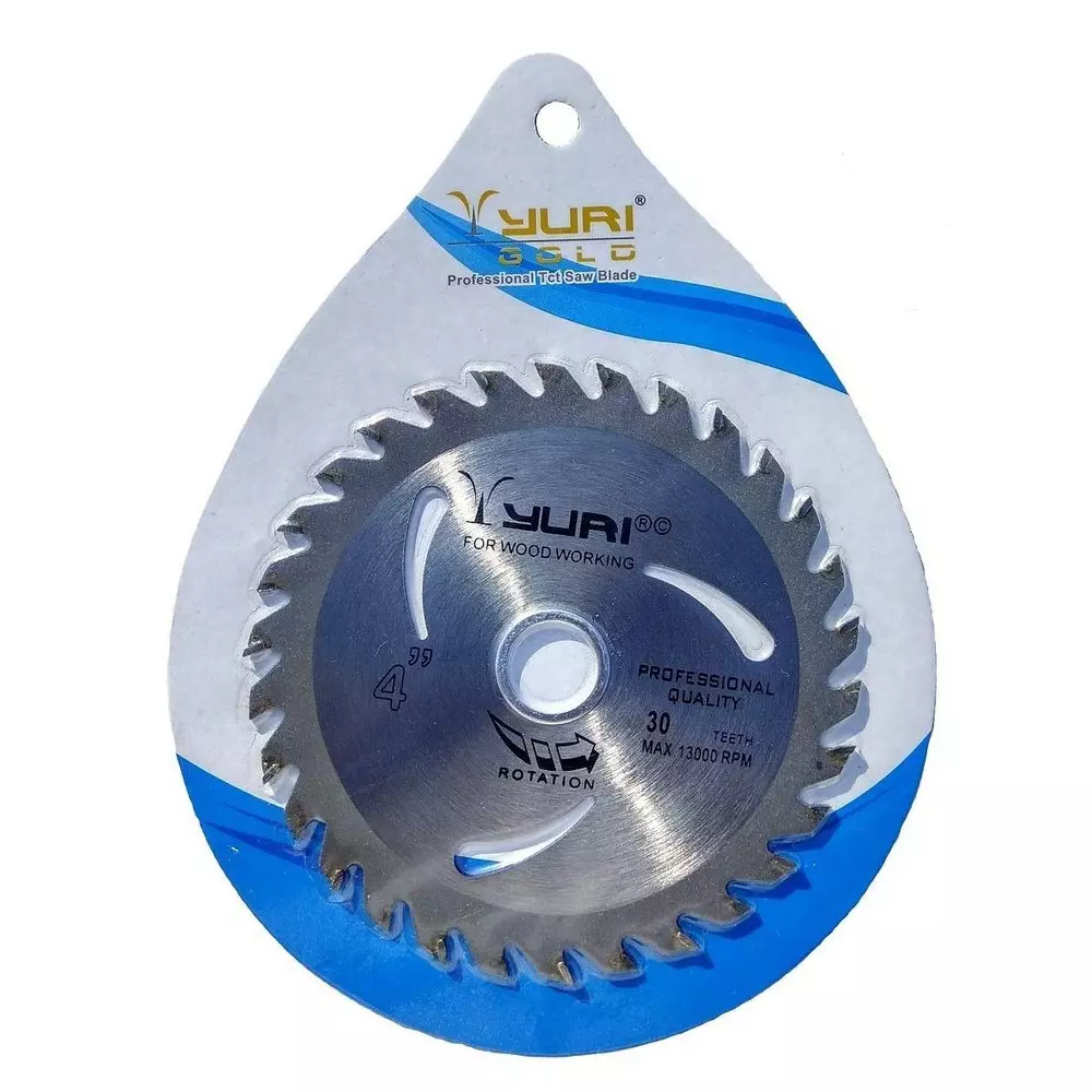 Yuri Gold TCT Circular Saw Blade 4 inch (100 mm) Diameter x 20 mm Bore Size x 1.4 mm Thickness x 30 Teeth for Wood (Pack of 2)
