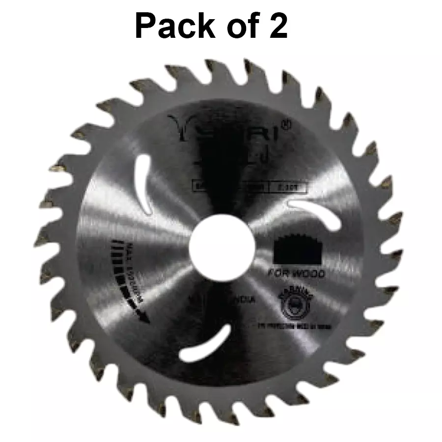 Yuri Speed TCT Circular Saw Blade 4 inch (110 mm) Diameter x 20 mm Bore Size x 2 mm Thickness x 30 Teeth for Wood (Pack of 2)