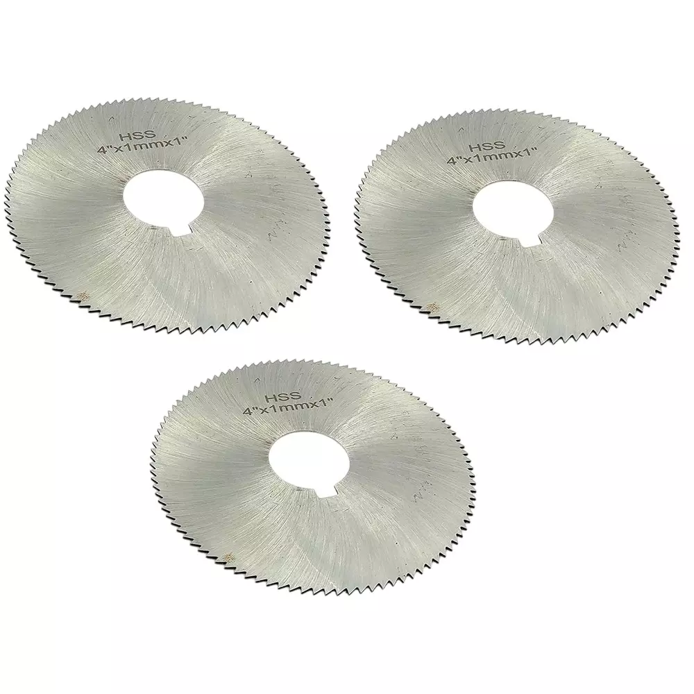 Assorts Keyway Hole Slitting Saw Cutting Blade High Speed Steel 100 TPI 100 mm OD 1 mm Thickness (Pack of 3)