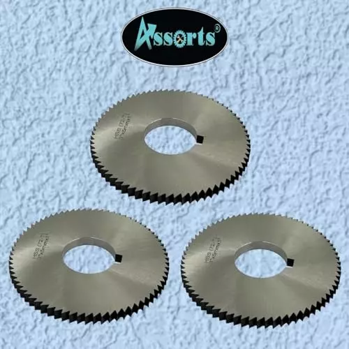 Assorts Keyway Hole Slitting Saw Cutting Blade High Speed Steel 72 TPI 75 mm OD 5 mm Thickness (Pack of 3)
