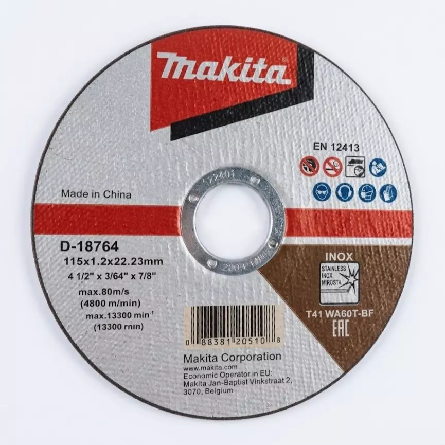 Makita 4.5 inch/115 mm Cutting Wheel for Angle Grinder, D-18764