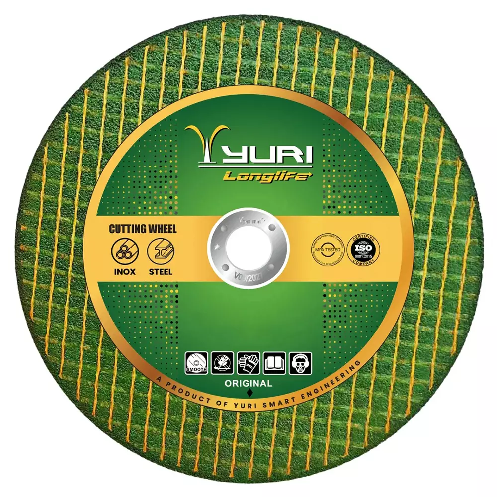YURI Longlife Cutting Wheel Green 180 mm Dia and 1.6 mm Thickness, WA46SBF