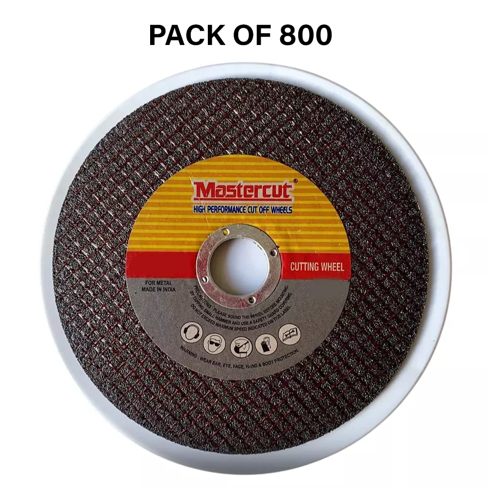 Crown Mastercut Cut Of Wheel Brown Aluminium Oxide 4400 RPM Circular 4 Inch (10.16 cm) Diameter for Industrial Use, (Pack of 800 Pcs)