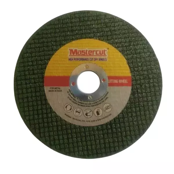 Crown Mastercut Cut Of Wheel Green Aluminium Oxide 4400 RPM Circular 4 Inch (10.16 cm) Diameter for Industrial Use